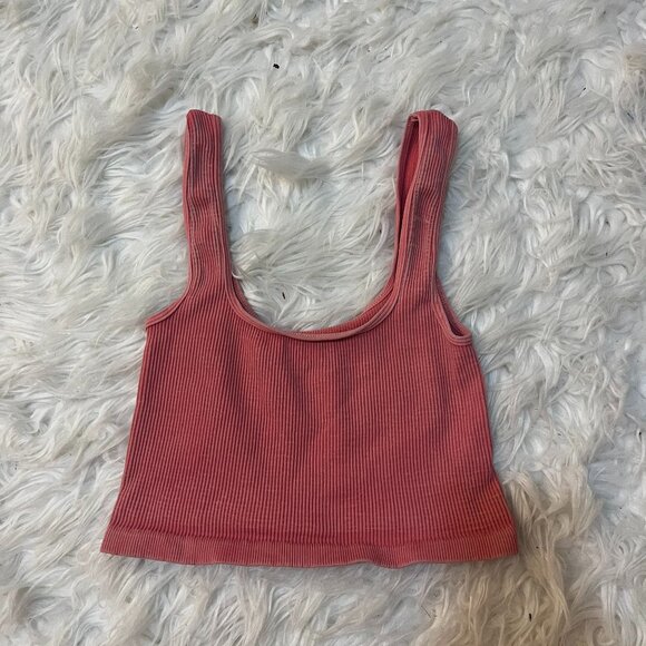 Free People FP Movement Solid Cami Cropped Tank Top S/XS Peach - Picture 1 of 2